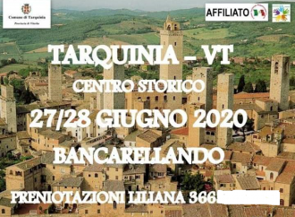 “BANCARELLE” A TARQUINIA, MA NEL MANIFESTO LA FOTO E’ QUELLA DI SAN GIMIGNANO
