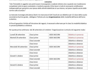 LAVORI NON ANCORA TERMINATI ALLA SCUOLA MEDIA DASTI