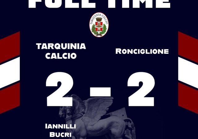 Il Tarquinia ripreso nel finale, Tarkna reti bianche con il Bagnoregio e brutto infortunio per Gabriele Olivieri